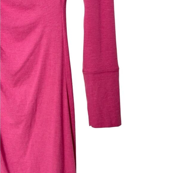 Anthropologie Daily Practice Pink Ruched Midi Dress | Size L - Picture 6 of 10